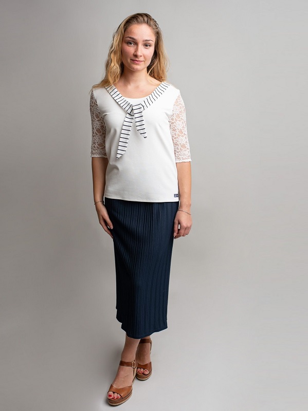 Tunique col rayé marin – Image 4