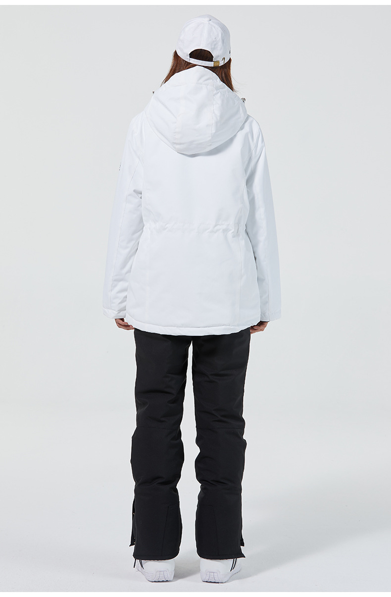 Veste ski femme blanche thermique multipoches – Image 2