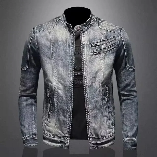 Veste zippée col montant homme