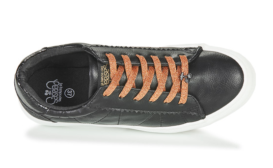 Le temps des cerises VIC basket coloris noir à semelle épaisse blanche – Image 6