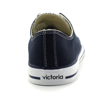 Tennis toile femme ou homme Lacet Semelle plate VICTORIA 06550 bleu marine ou blanc – Image 4