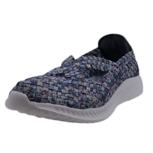 Chaussure femme Ballerine élastique extensible Bride croisée Semelle compensée ROCK SPRING XERA Coloris bleu dur, bleu pale, gris – Image 5